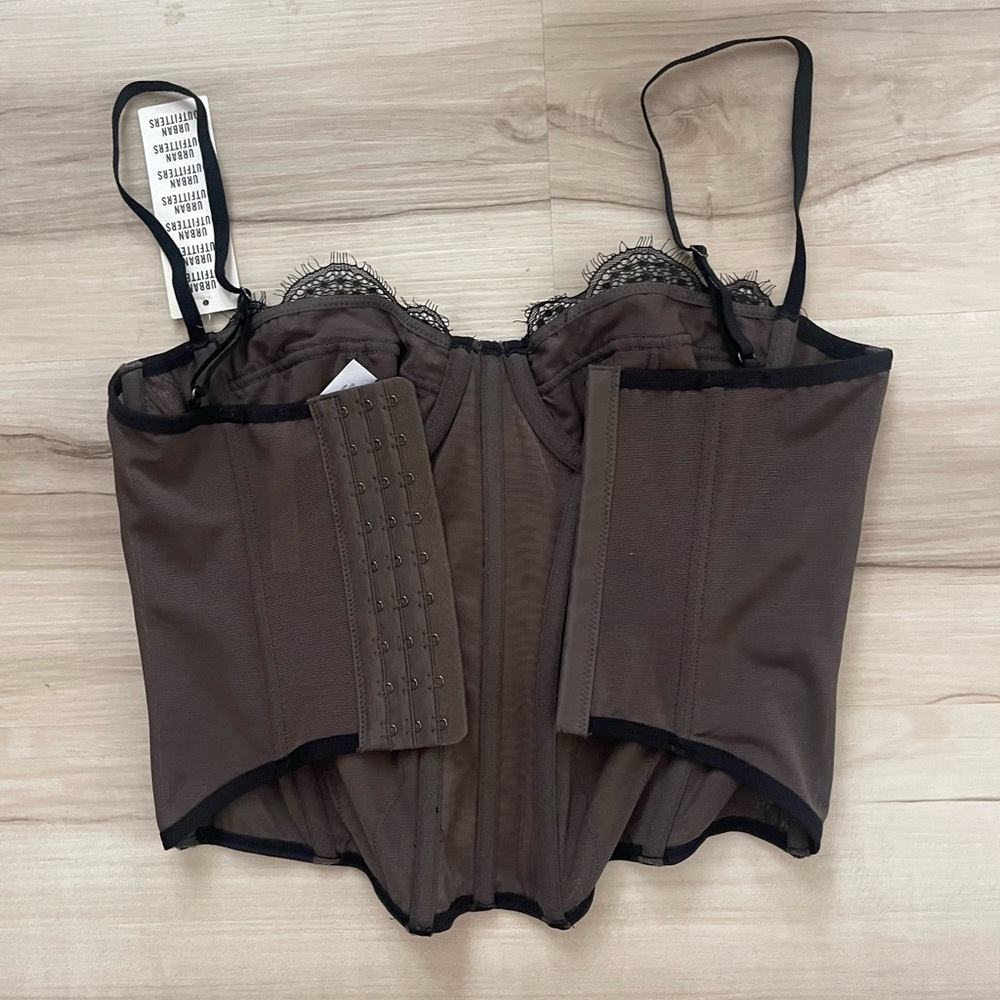 Urban Outfitters Black Sheer Lace Bustier - Picture 3 of 5